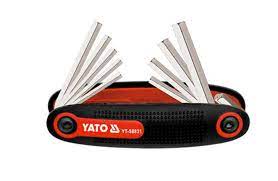 Jgo llaves allen 9 pzs set tipo navaja 1/4-5/32 