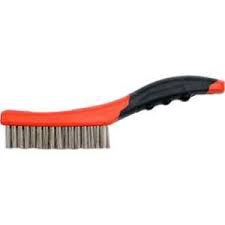 Cepillo de alambre mango plástico de 4 hileras 