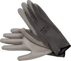Guante poliuretano gris puño tejido 10 