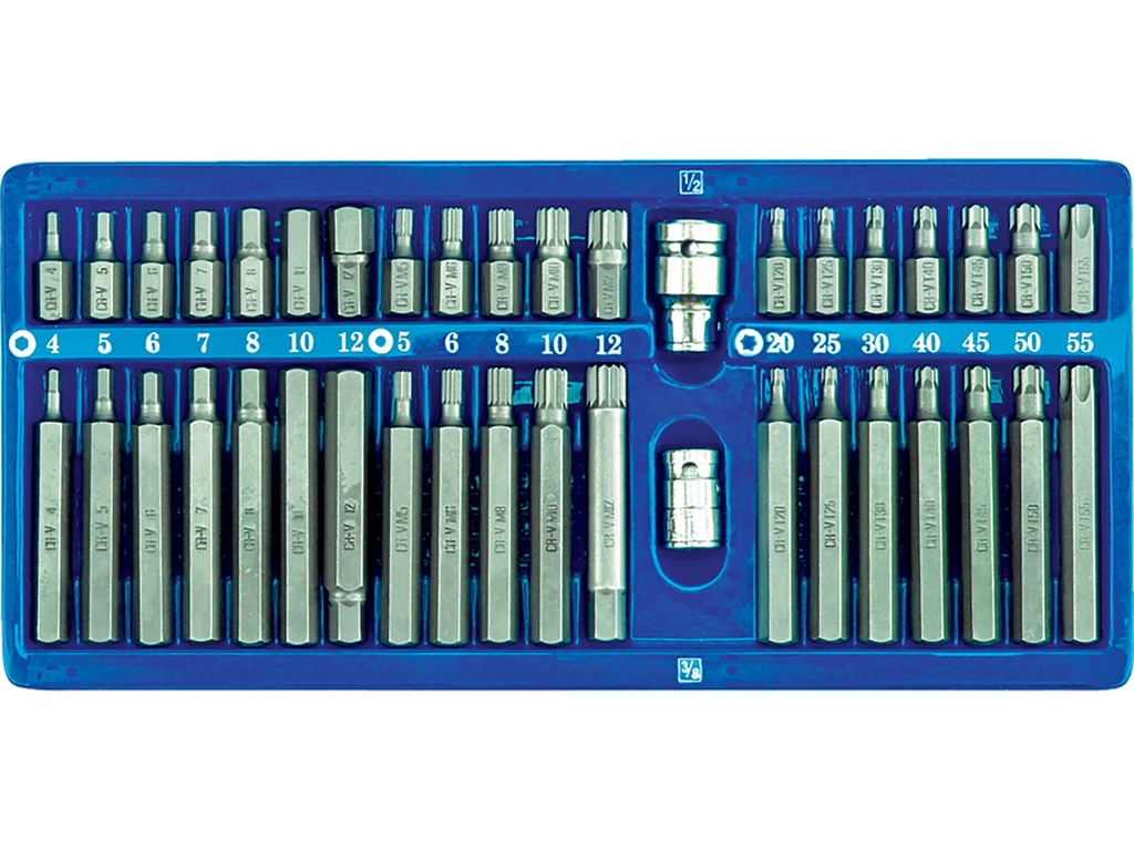 Juego de puntas mixtas /hex torx spline/ 40pzs 