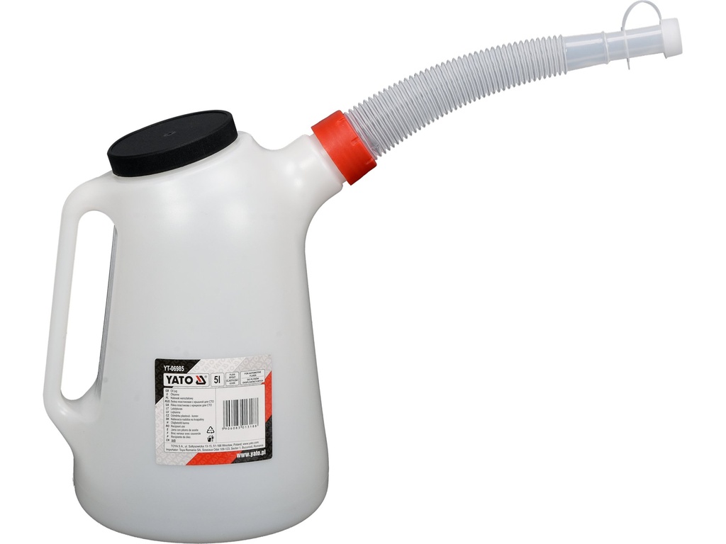 Jarra con embudo para aceite 5L