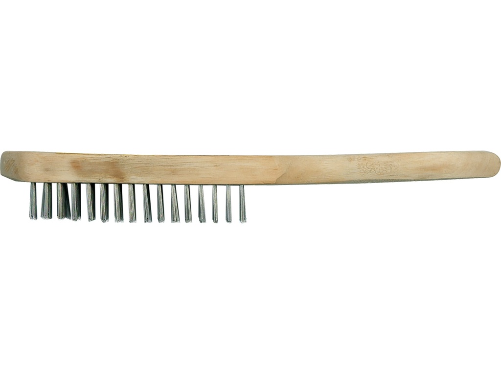 Cepillo de alambre mango de madera 6 filas  
