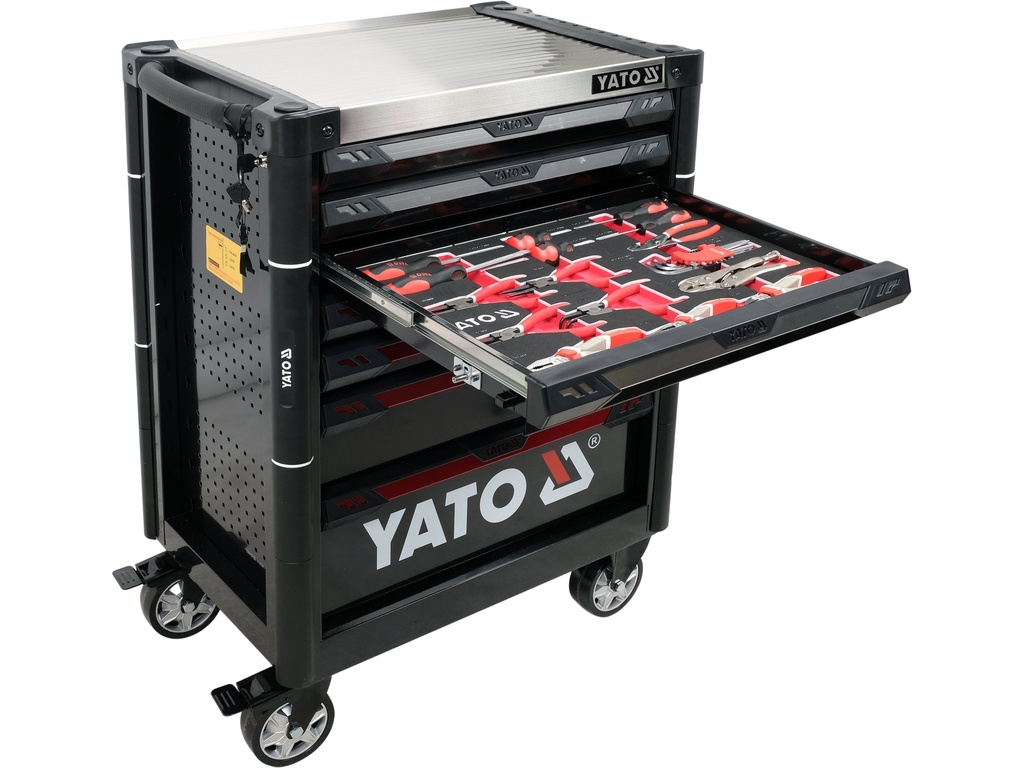 Gabinete con herramienta 6 gavetas 157 pzs  