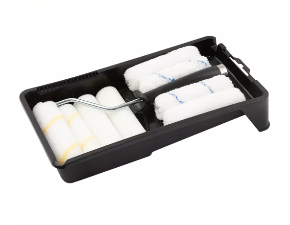 Kit maneral, rodillo y felpa 4", 10 pcs