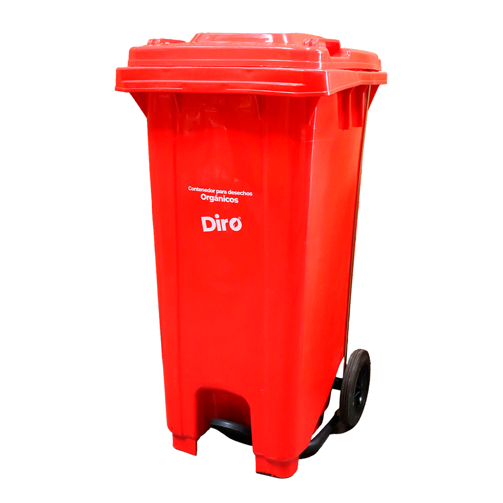 BASURERO ROJO CON PEDAL 120 Lts DIRO DRB-1202