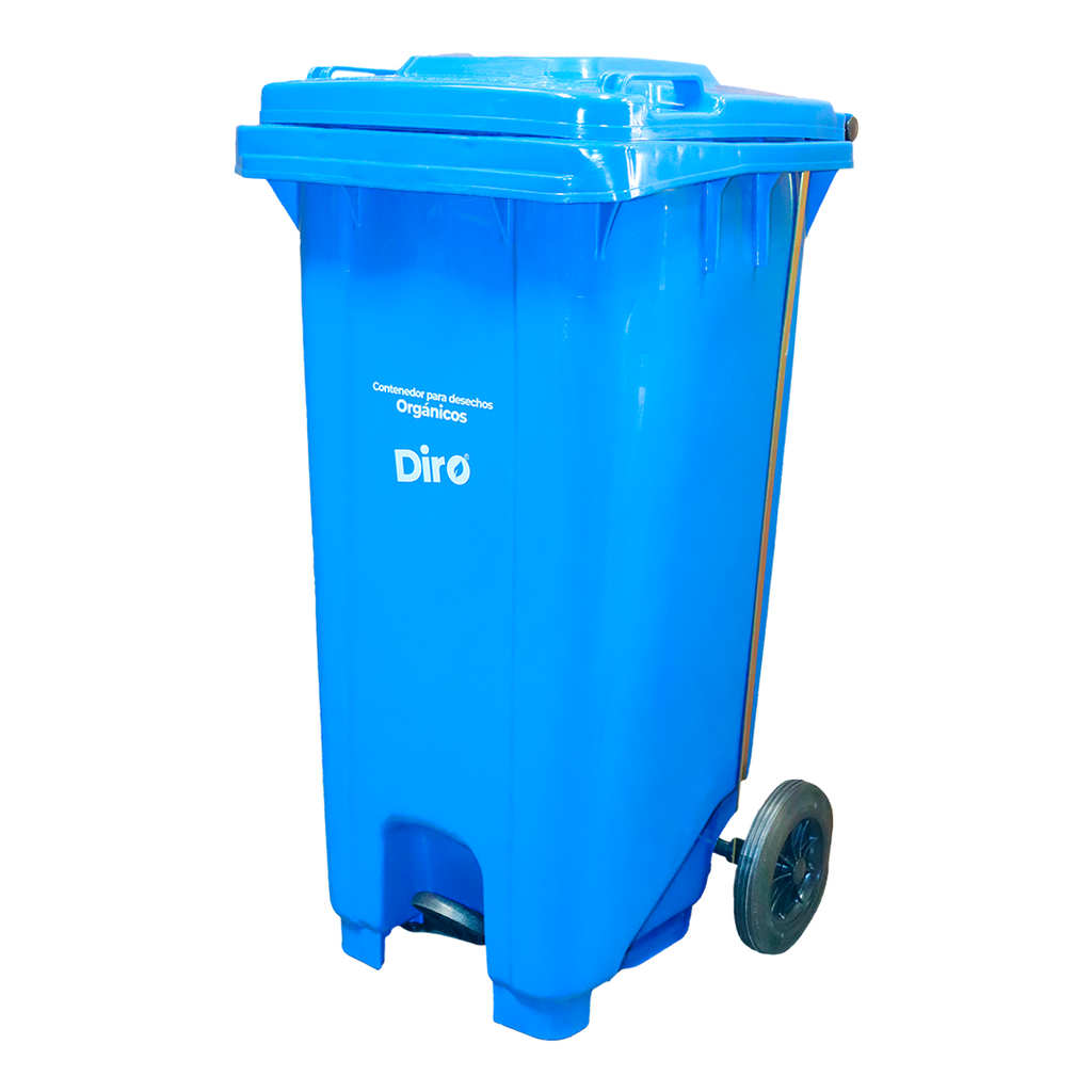 BASURERO AZUL CON PEDAL 120 Lts DIRO DRB-1203