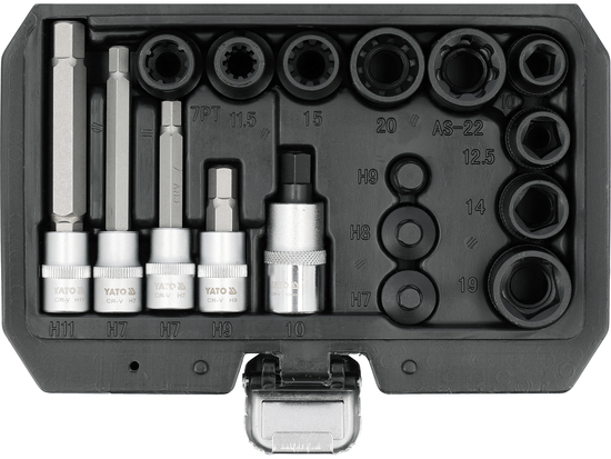 Copas y puntas para calibre de freno 17 pcs 