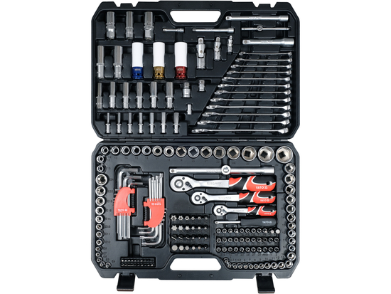 Juego de ratchet y copas 1/4 3/8 & 1/2 198 pcs 