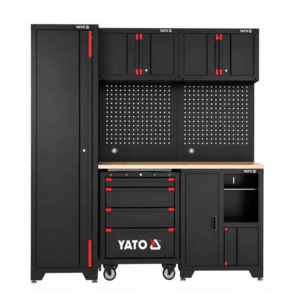 Mueble para mecanica gabinete y mesa de trabajo color negro 