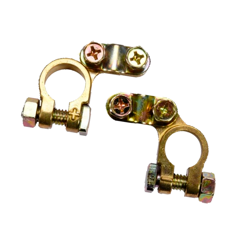 Borner para bateria bronce 2 pzs  