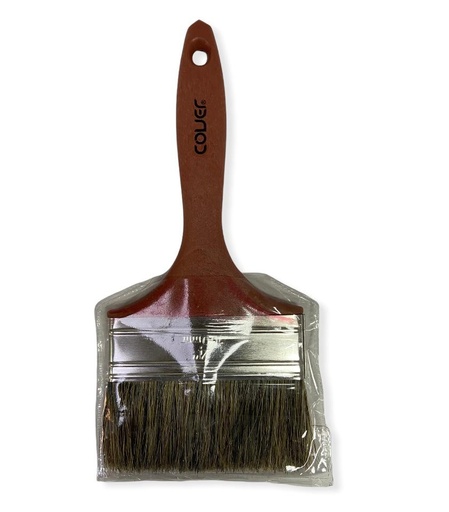 Brocha profesional mango plastico cafe 4" 