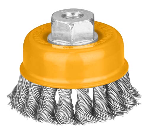 Carda copa alambre trenzado rosca 5/8 