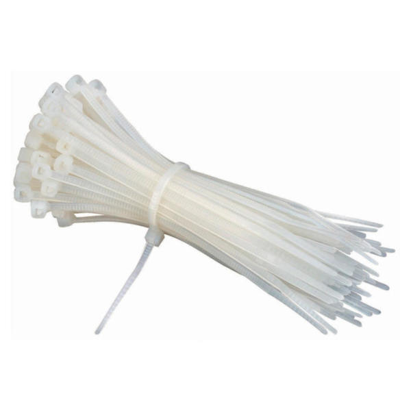 Cincho plastico blanco 6x2.5mm 100pzs 