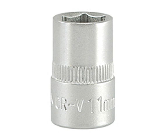 Copa corta hexagonal11mm 3/8" 6 pt crv 