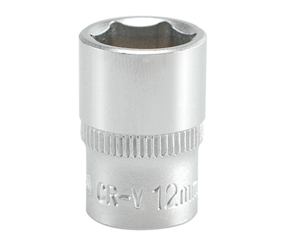Copa hexagonal corta 12mm 1/4" 6pt crv  