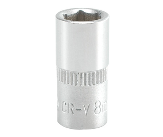 Copa hexagonal corta 8mm 1/4" 6pt crv  