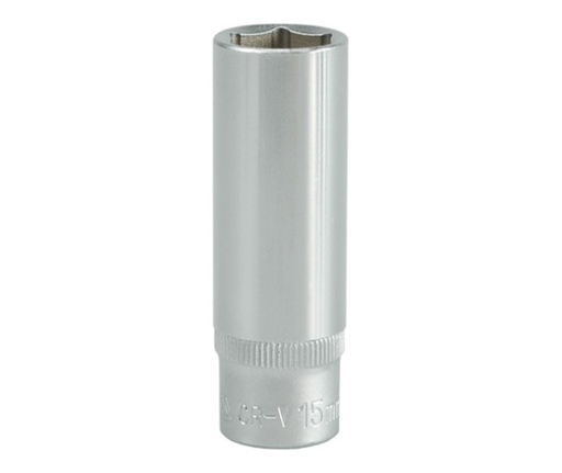 Copa larga hexagonal15mm 3/8" 6 pt crv 