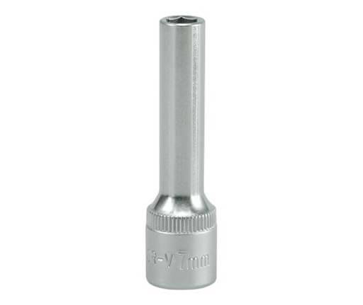 Copa larga hexagonal7mm 3/8" 6 pt crv 