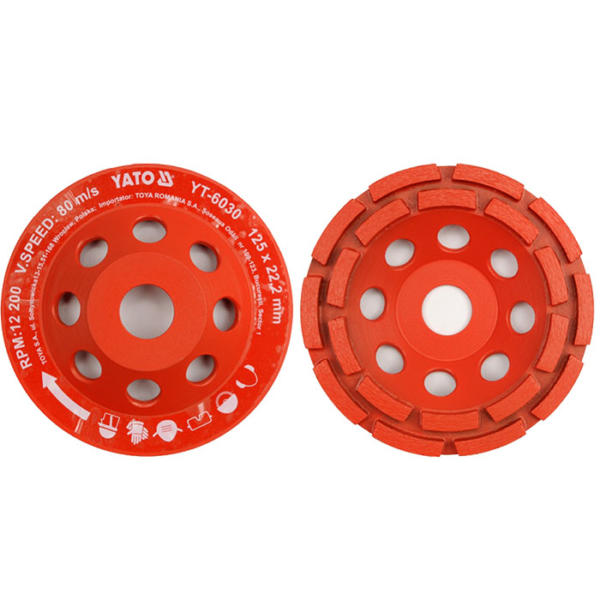 Disco copa diamantada doble fila 5" 