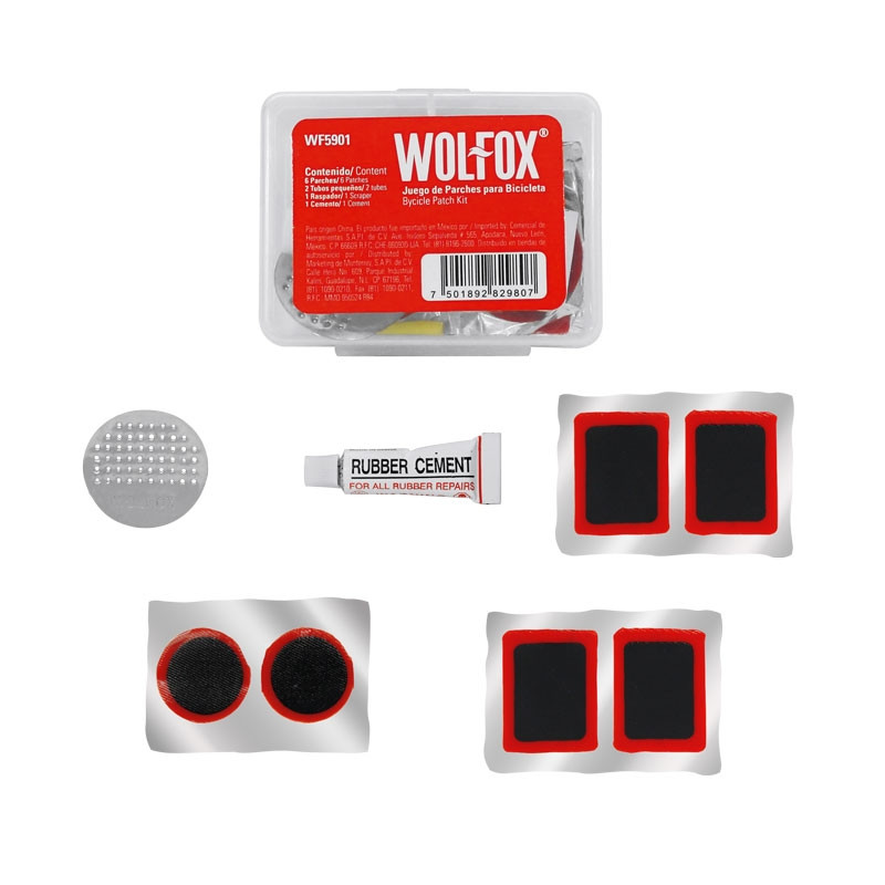 Estuche con 10 parches para bicicleta
