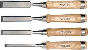 Formones mango madera 4 pzs 