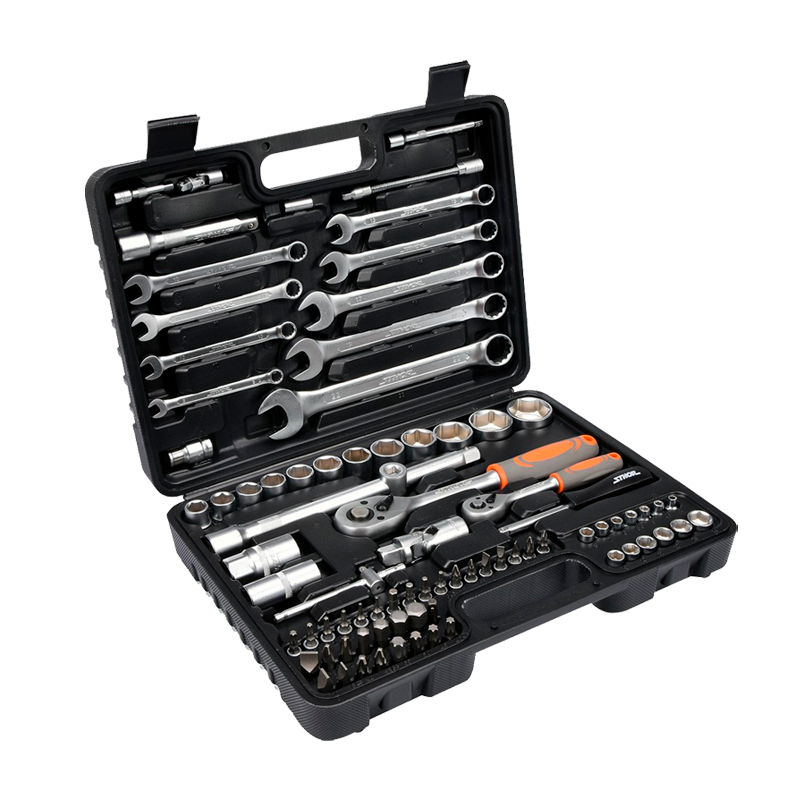 Juego de ratchet copas y llaves 1/2 82 pzs