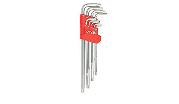 Juego llaves hembra torx 9 pzs 