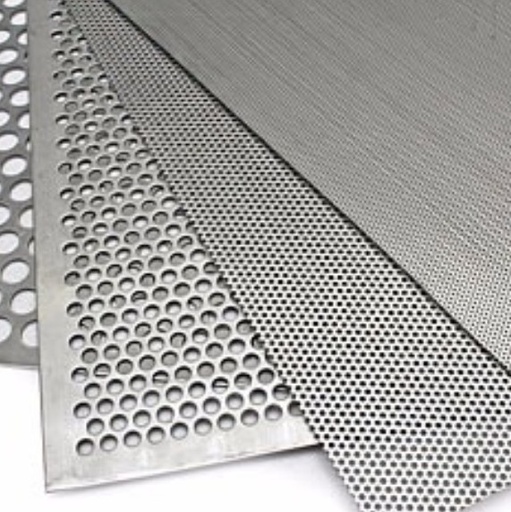 LAMINA  ACERO INOX PERFORADA DE 3mm, 1/8" x 3' x 6'