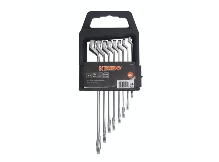 Llave cola corona acodada 8-19mm 8 pzs  