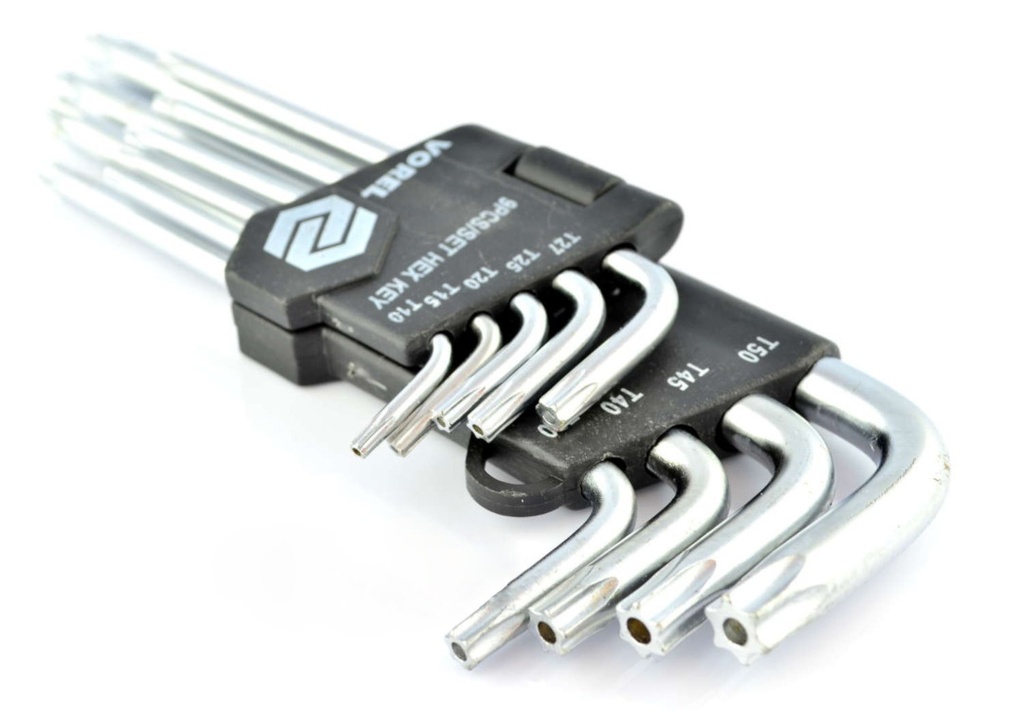 Llave torx hembra larga 9 pzs 