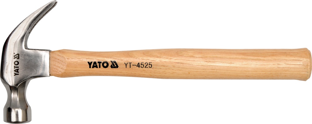 Martillo industrial mango madera pulido 16 onz 45