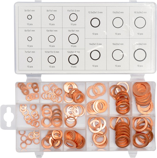 Roldana de bronce set 150 pzs 