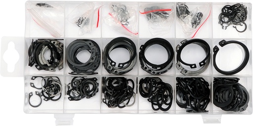 Seguro externo circlip caja 300 pzs set mix 