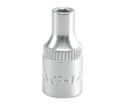 Copa hexagonal corta 4mm 1/4" 6pt crv 