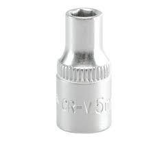 Copa hexagonal corta 5mm 1/4" 6pt crv 