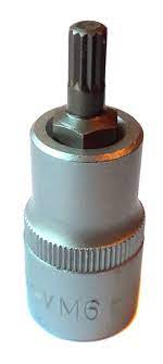 Copa  m6 x 2 raiz 1/2 " torx estriada