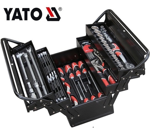 Caja con herramientas tipo acordion 64 pzs